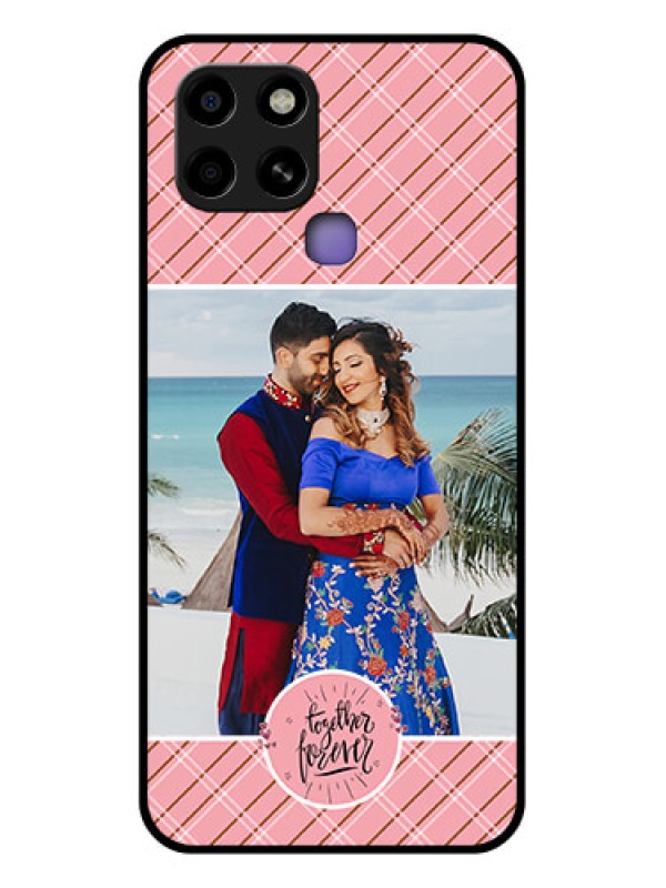 Custom Infinix Smart 6 Personalized Glass Phone Case - Together Forever Design