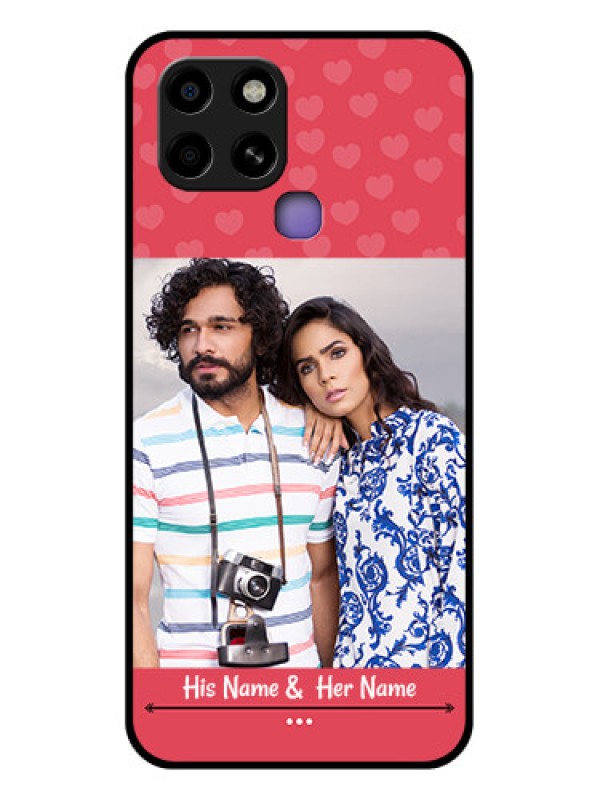 Custom Infinix Smart 6 Photo Printing on Glass Case - Simple Love Design