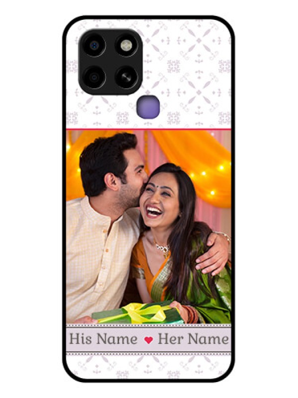 Custom Infinix Smart 6 Custom Glass Mobile Case - with Photo and Ethnic Design