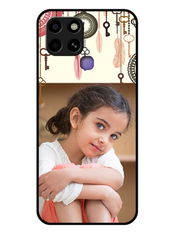 Custom Infinix Smart 6 Custom Glass Mobile Case - Boho Style Design