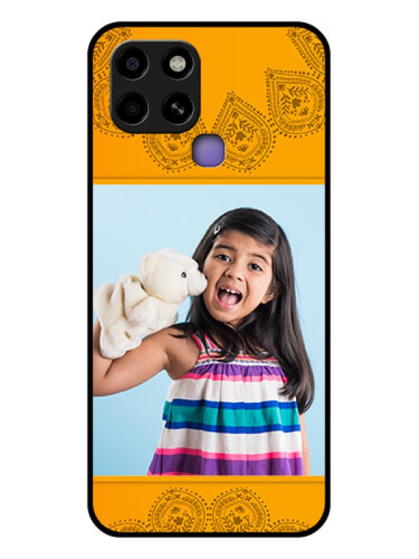 Custom Infinix Smart 6 Personalized Glass Phone Case - Photo Wedding Design