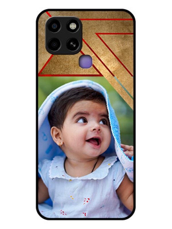 Custom Infinix Smart 6 Personalized Glass Phone Case - Gradient Abstract Texture Design