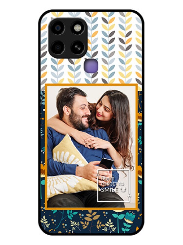 Custom Infinix Smart 6 Custom Glass Mobile Case - Pattern Design