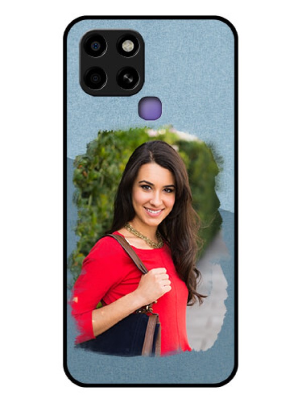 Custom Infinix Smart 6 Custom Glass Mobile Case - Grunge Line Art Design