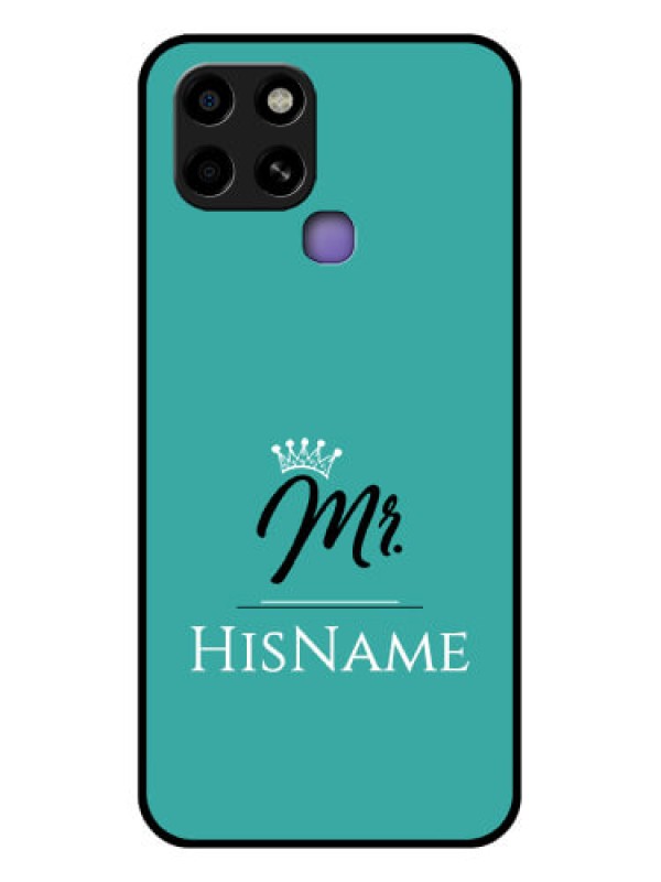 Custom Infinix Smart 6 Custom Glass Phone Case Mr with Name