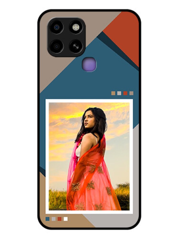 Custom Infinix Smart 6 Personalized Glass Phone Case - Retro color pallet Design