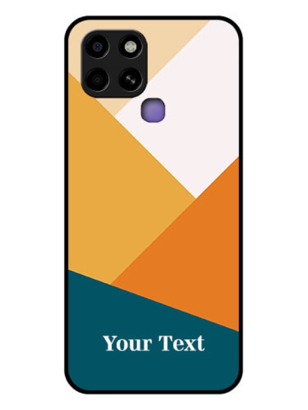 Custom Infinix Smart 6 Personalized Glass Phone Case - Stacked Multi-colour Design