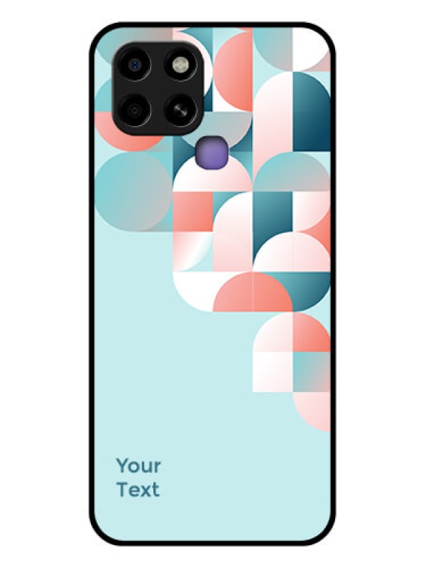 Custom Infinix Smart 6 Custom Glass Phone Case - Stylish Semi-circle Pattern Design