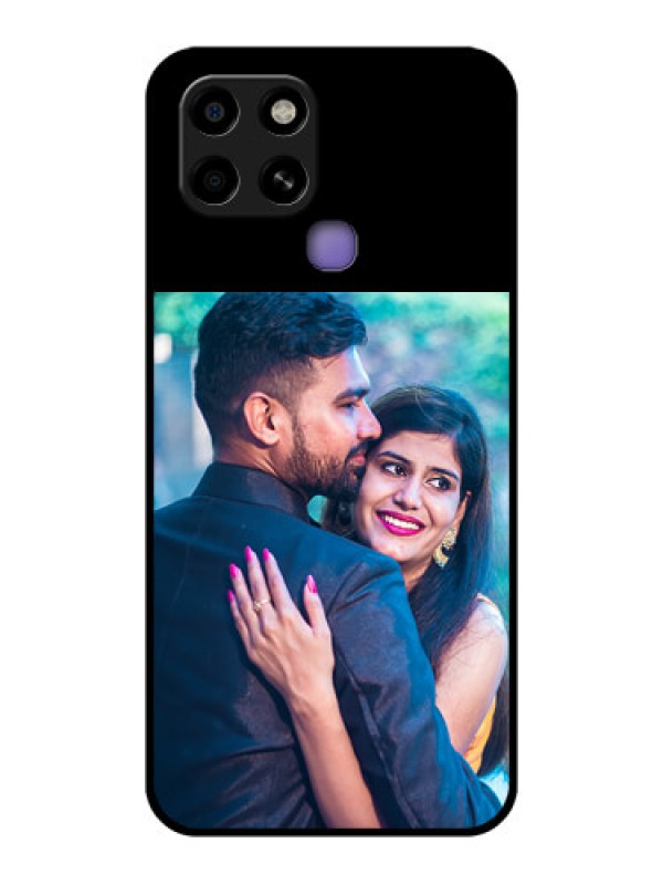 Custom Infinix Smart 6 Custom Glass Phone Case - Upload Full Picture With Custom Color Design