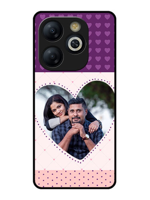 Custom Smart 8 HD Custom Glass Phone Case - Violet Love Dots Design