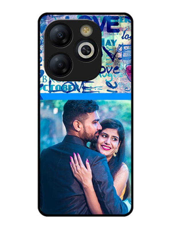 Custom Smart 8 HD Custom Glass Phone Case - Colorful Love Design