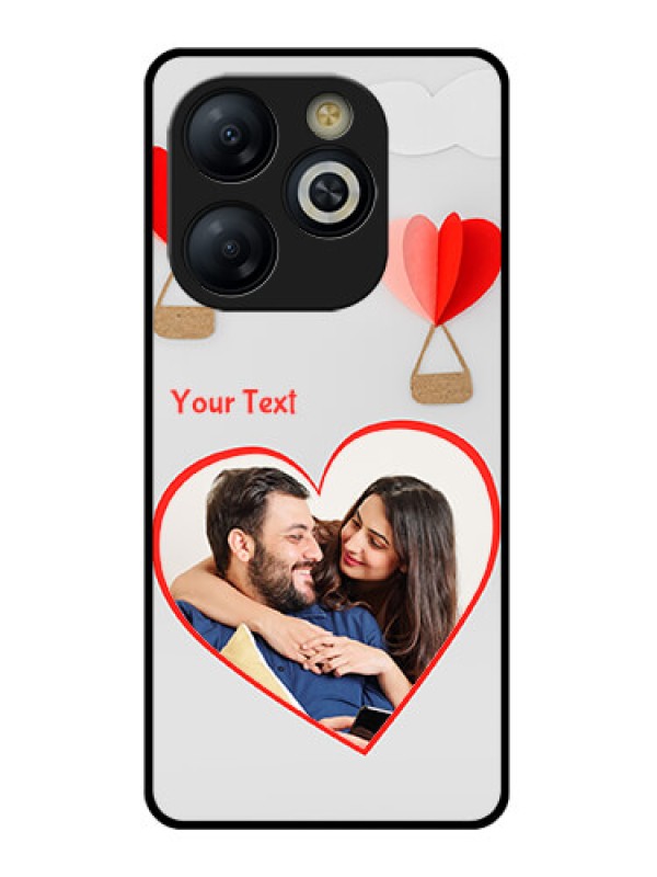 Custom Smart 8 HD Custom Glass Phone Case - Parachute Love Design