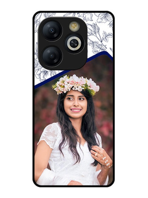 Custom Smart 8 HD Custom Glass Phone Case - Classy Floral Design