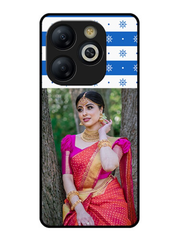 Custom Smart 8 HD Custom Glass Phone Case - Snow Pattern Design