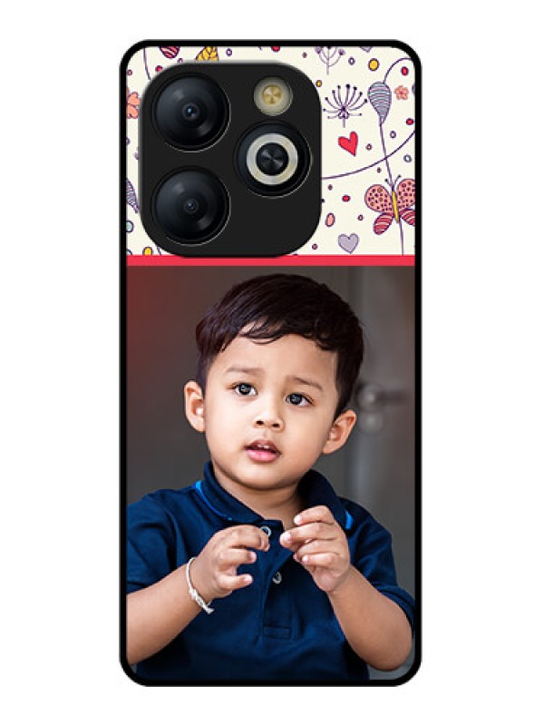 Custom Smart 8 HD Custom Glass Phone Case - Premium Floral Design