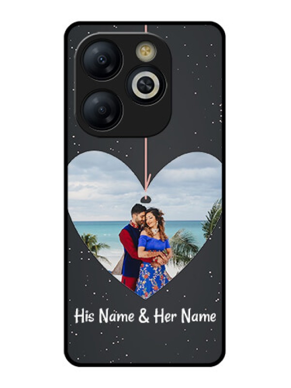 Custom Smart 8 HD Custom Glass Phone Case - Hanging Heart Design