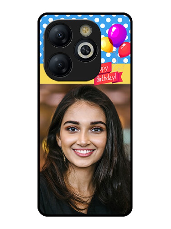 Custom Smart 8 HD Custom Glass Phone Case - Happy Birthday Design