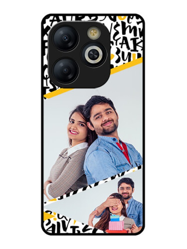 Custom Smart 8 HD Custom Glass Phone Case - Letters Pattern Design