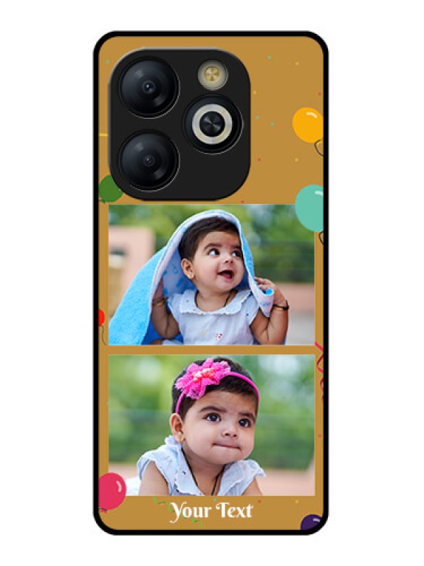 Custom Smart 8 HD Custom Glass Phone Case - Image Holder With Birthday Celebrations Design