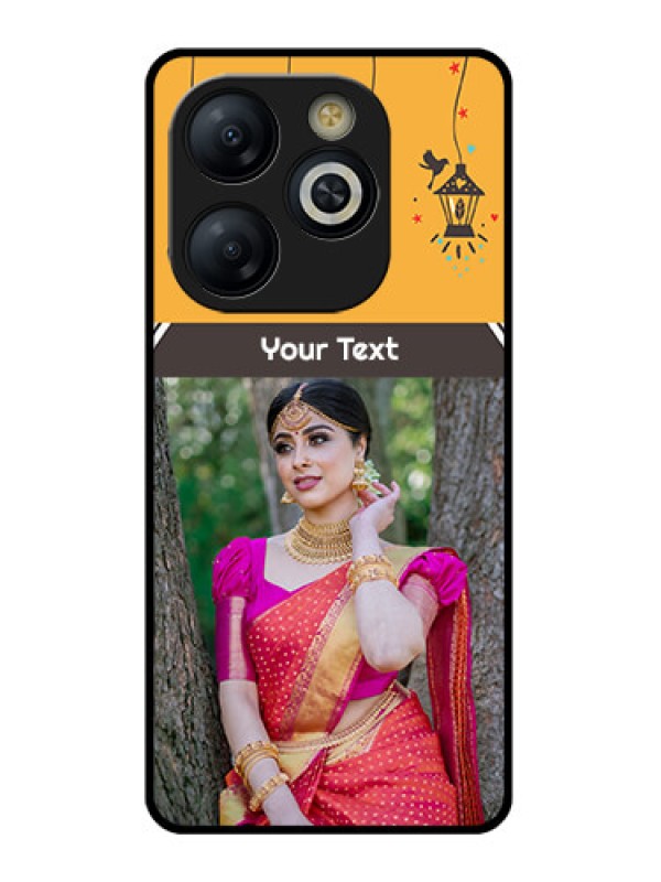 Custom Smart 8 HD Custom Glass Phone Case - With Family Picture And Icons