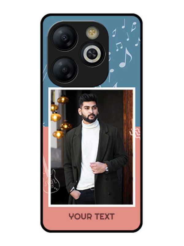 Custom Smart 8 HD Custom Glass Phone Case - With Color Musical Note Design