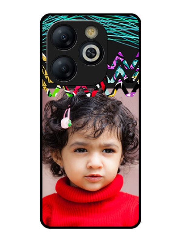 Custom Smart 8 HD Custom Glass Phone Case - Neon Abstract Design