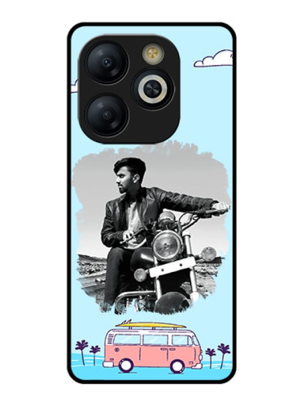 Custom Smart 8 HD Custom Glass Phone Case - Travel and Adventure Design