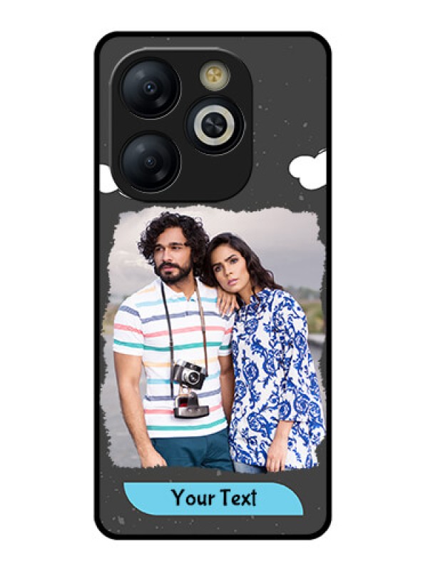 Custom Smart 8 HD Custom Glass Phone Case - Splashes With Love Doodles Design