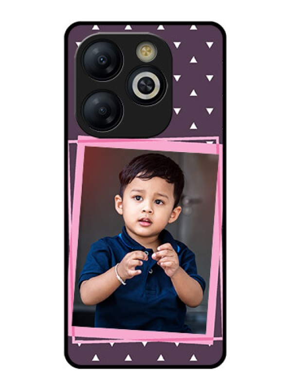 Custom Smart 8 HD Custom Glass Phone Case - Triangle Pattern Dotted Design