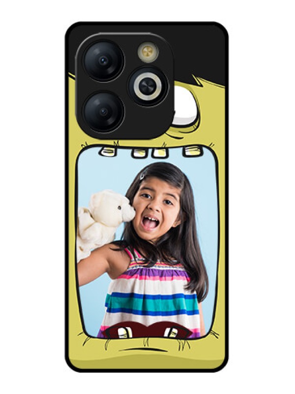 Custom Smart 8 HD Custom Glass Phone Case - Cartoon Monster Back Case Design