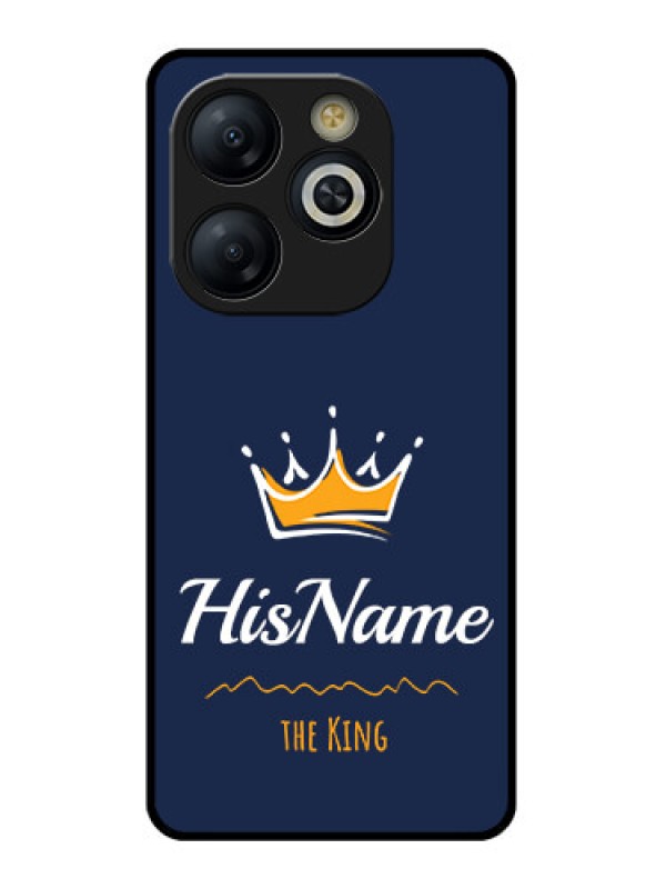 Custom Smart 8 HD Custom Glass Phone Case - King With Name Design