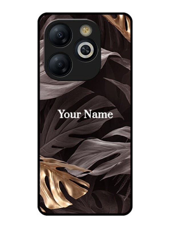 Custom Smart 8 HD Custom Glass Phone Case - Wild Leaves Digital Paint Design