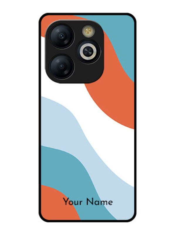 Custom Smart 8 HD Custom Glass Phone Case - Coloured Waves Design