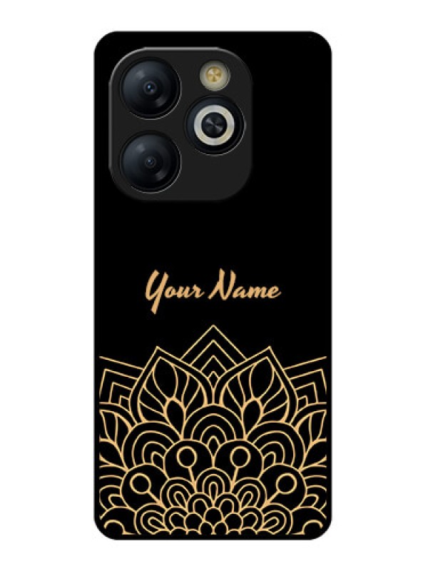 Custom Smart 8 HD Custom Glass Phone Case - Golden Mandala Design