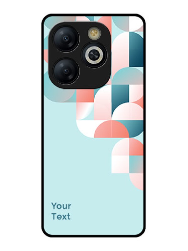 Custom Smart 8 HD Custom Glass Phone Case - Stylish Semi - Circle Pattern Design