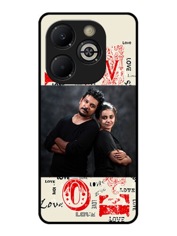 Custom Smart 8 Plus Custom Glass Phone Case - Trendy Love Design Case