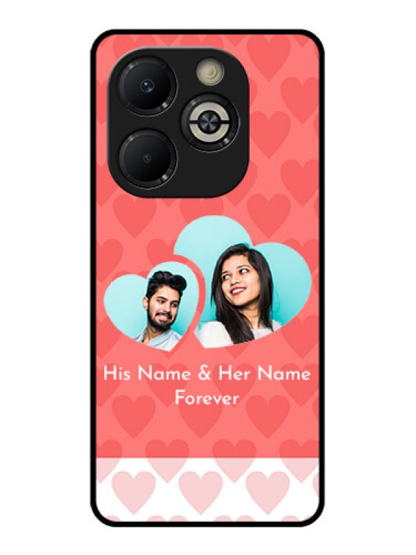 Custom Smart 8 Plus Custom Glass Phone Case - Couple Pic Upload Design