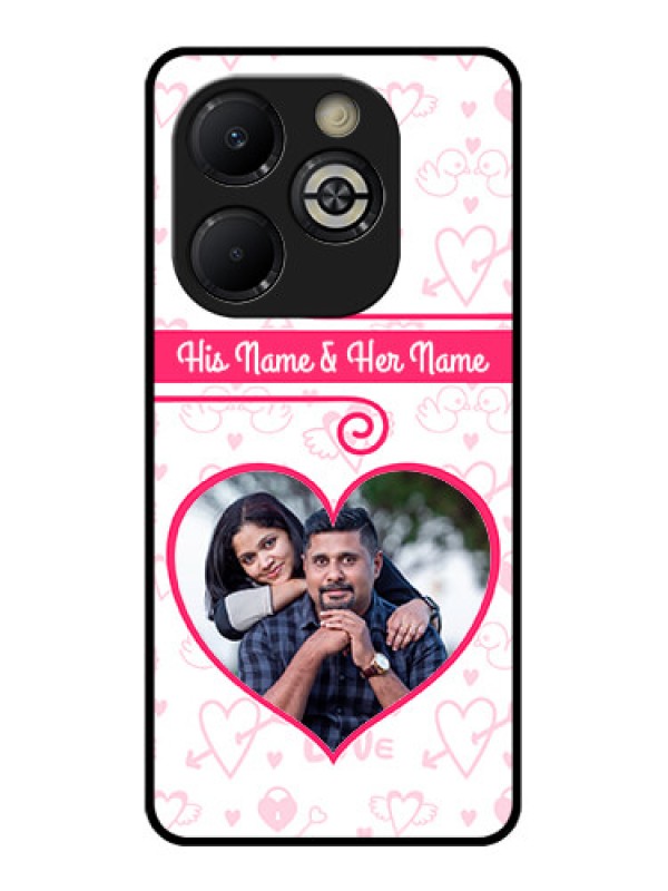 Custom Smart 8 Plus Custom Glass Phone Case - Heart Shape Love Design