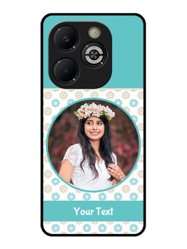 Custom Smart 8 Plus Custom Glass Phone Case - Beautiful Flowers Design