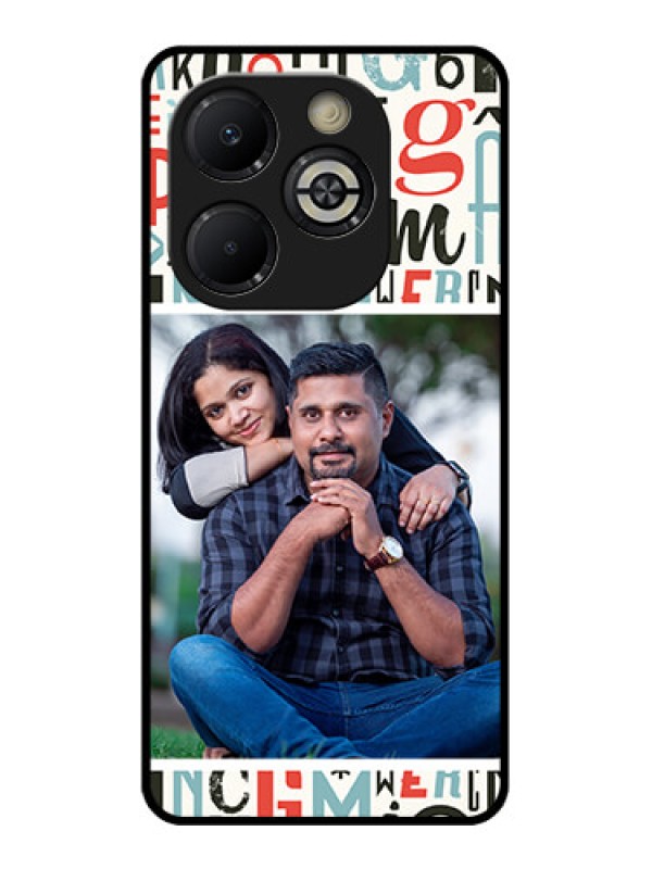 Custom Smart 8 Plus Custom Glass Phone Case - Alphabet Design