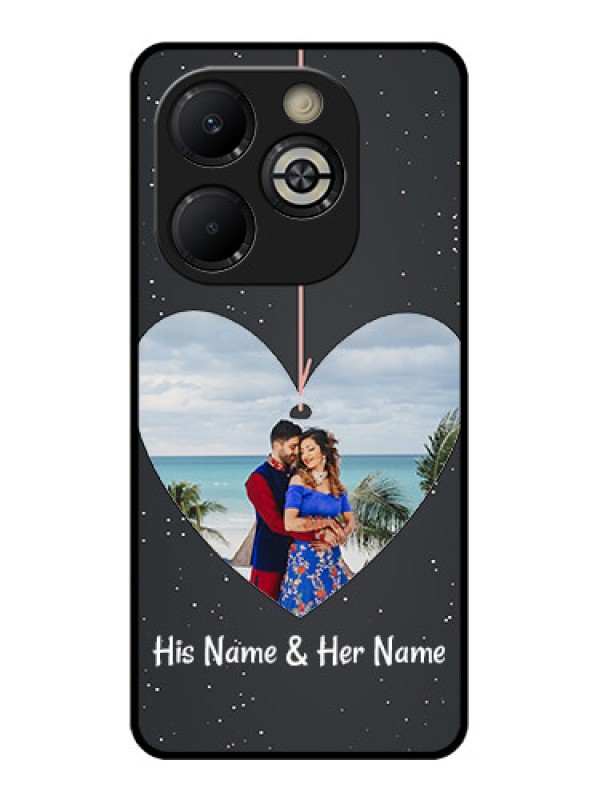 Custom Smart 8 Plus Custom Glass Phone Case - Hanging Heart Design