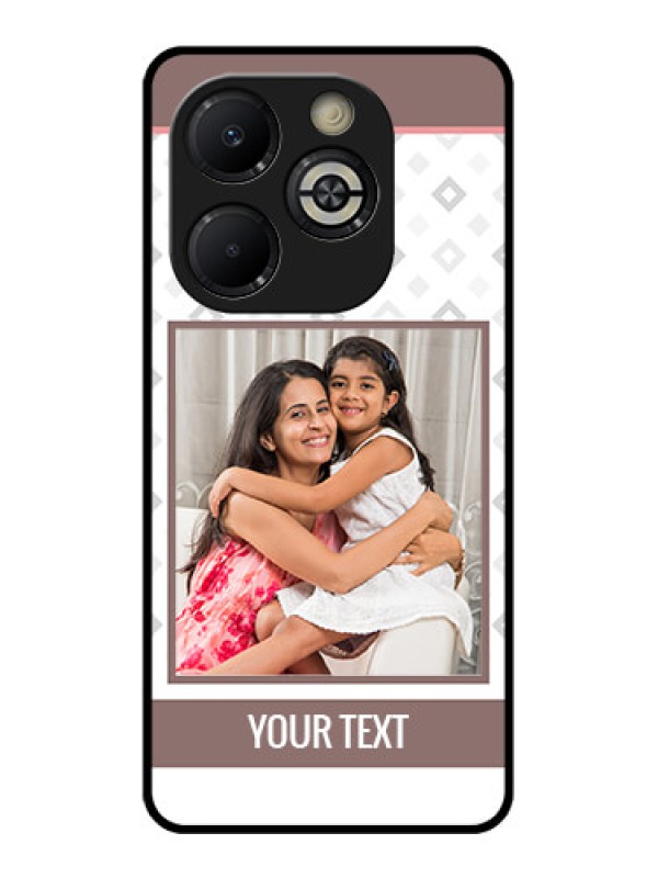 Custom Smart 8 Plus Custom Glass Phone Case - Simple Diamond Design