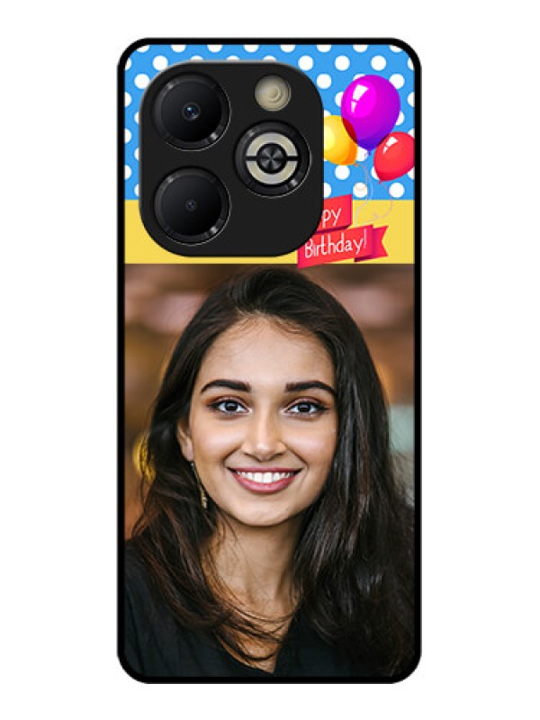 Custom Smart 8 Plus Custom Glass Phone Case - Happy Birthday Design