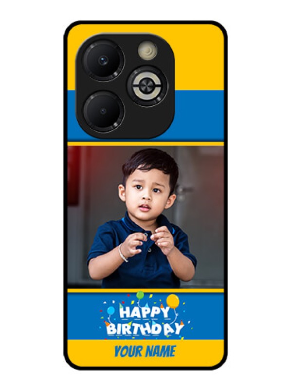 Custom Smart 8 Plus Custom Glass Phone Case - Birthday Wishes Design