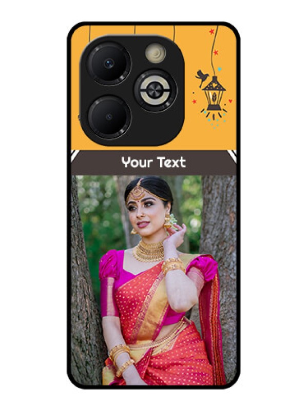 Custom Smart 8 Plus Custom Glass Phone Case - With Family Picture And Icons