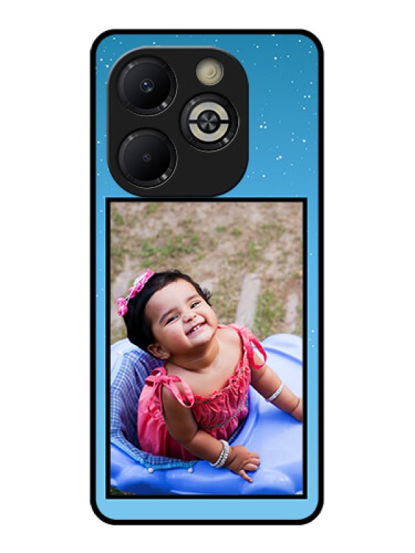 Custom Smart 8 Plus Custom Glass Phone Case - Wave Pattern Colorful Design