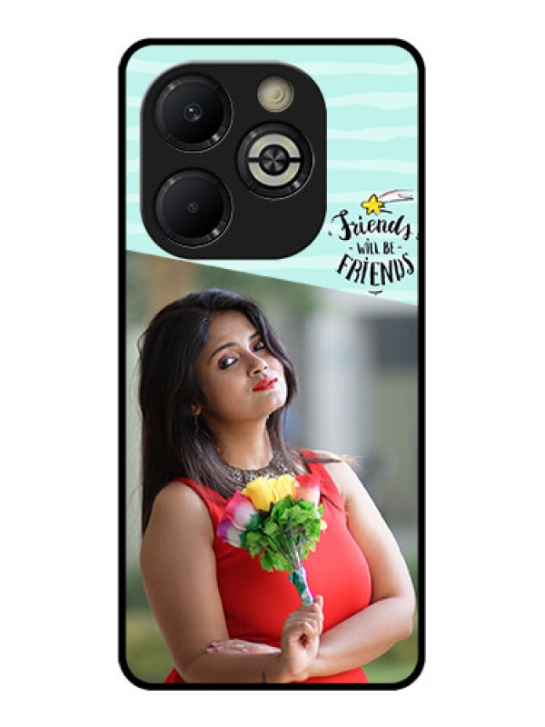 Custom Smart 8 Plus Custom Glass Phone Case - Friends Picture Icon Design