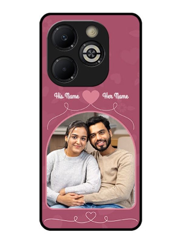 Custom Smart 8 Plus Custom Glass Phone Case - Love Floral Design