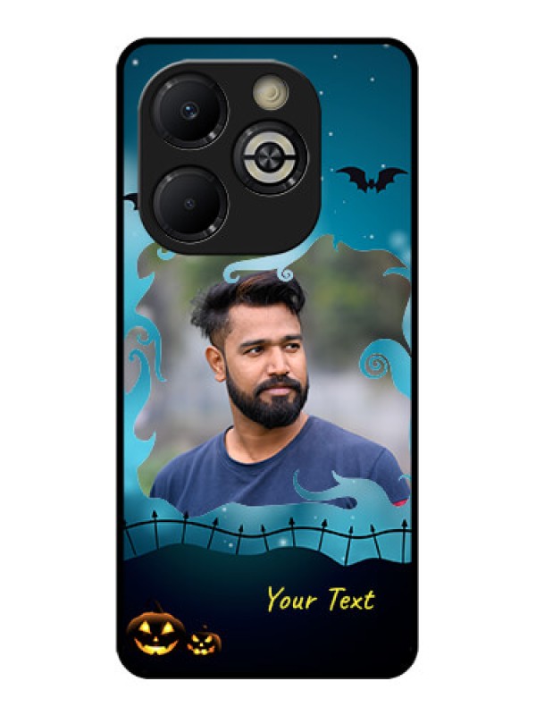 Custom Smart 8 Plus Custom Glass Phone Case - Halloween Frame Design