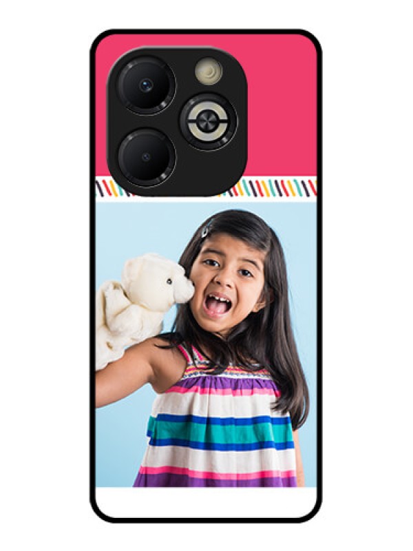 Custom Smart 8 Plus Custom Glass Phone Case - Line Art Design